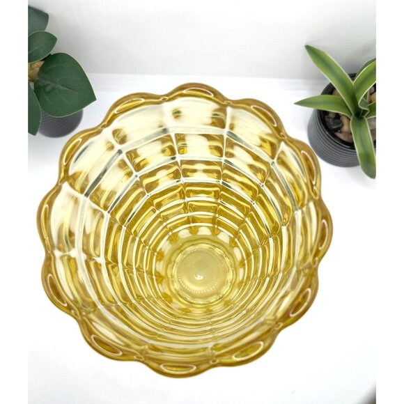 Vintage 40s Cambridge Glass Vase Mandarin Gold Cascade Waterfall - Picture 6 of 10